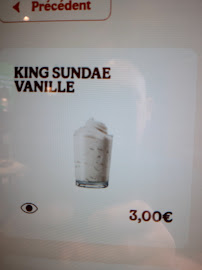 Menu du Burger King à Château-Thierry