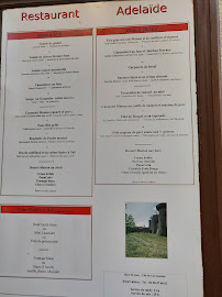 Adélaïde à Carcassonne menu