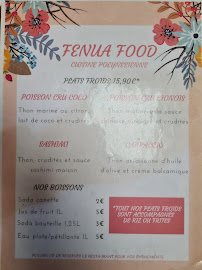 Menu / carte de FENUA FOOD à Toulon