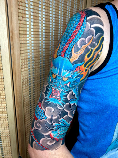 Explore dagger tattoo ideas, creative tattoo ideas in Kansas City, available at Stormy Tattoo