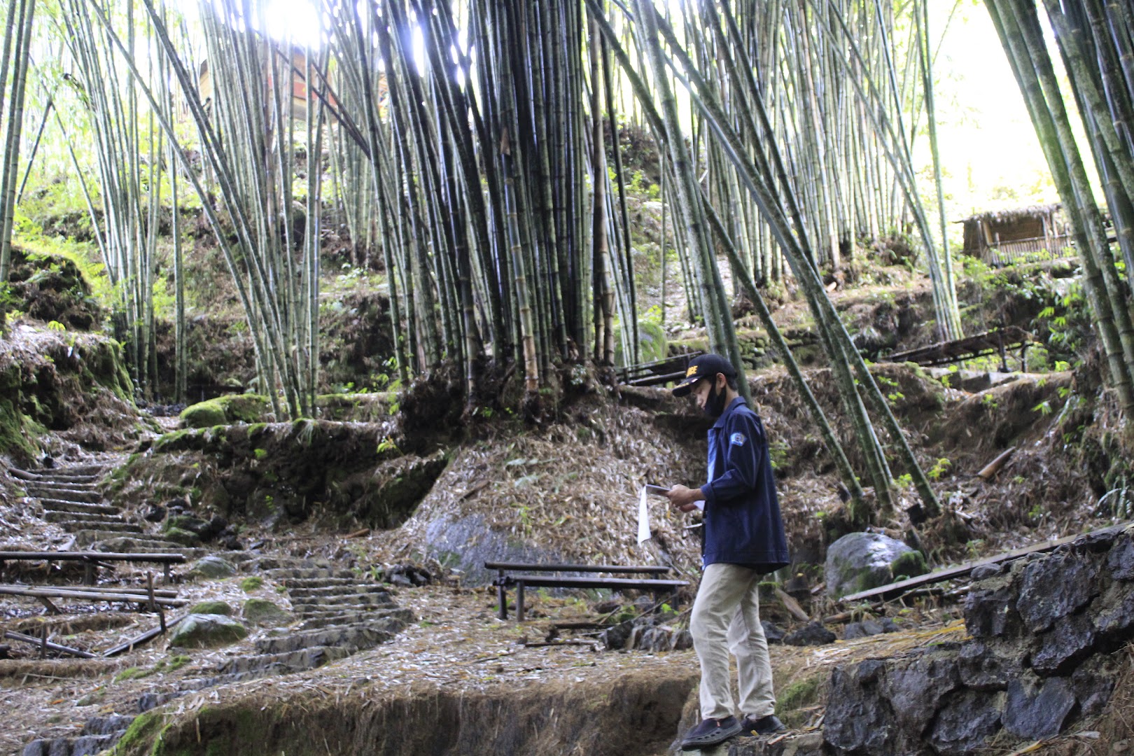 Ke objek wisata hutan bambu 