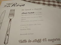 Carte du Trattoria La Rosa à Ghedi