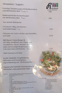 Carte du Gasthaus ''Zum Rohrbach'' | Gasthof & Restaurant in Glissen à Binnen