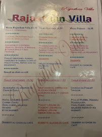 Menu / carte de Rajasthan Villa à Toulouse