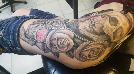 Explore georgia bulldog tattoo ideas, creative tattoo ideas in Coeur D Alene, available at 2 Ravens Tattoo Studio