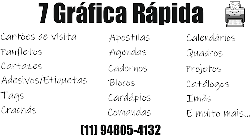Logo da empresa - 7 Brindes e Gráfica Rápida