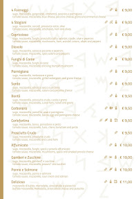 Menu du Pizzeria Stele di Nora à Pula