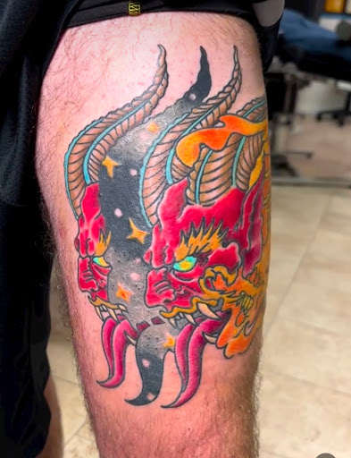 Explore tribal cover up tattoo ideas, creative tattoo ideas in La Crosse, available at Blue Line Tattoo