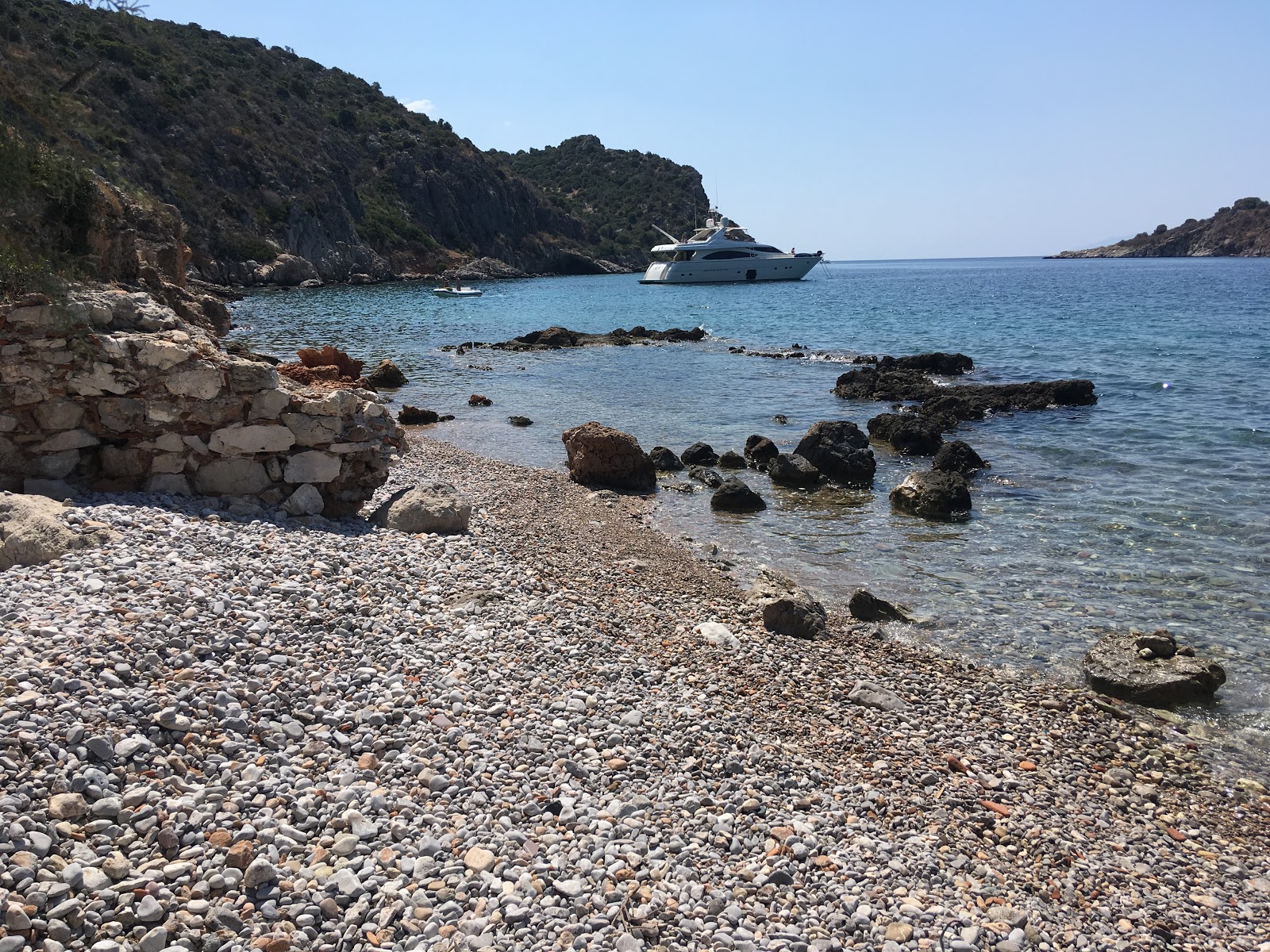 Foto von Romvi Beach mit beiger sand & kies Oberfläche