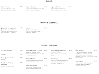 Menu / carte de Armazém do Caffè à Maia