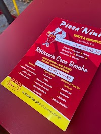 Pizzeria Pizza'Nini à La Baule-Escoublac (le menu)