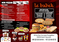 Menu du Le Babek à Saint-Quentin