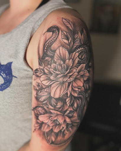 Explore full sleeve tattoo ideas for women, creative tattoo ideas in Puyallup, available at JoelRiosTattoos LLC