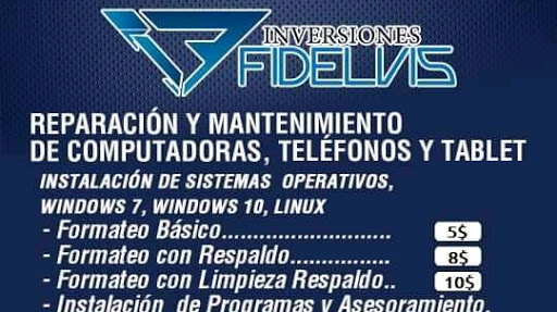 Reparación y mantenimiento de computadoras Fidelvis