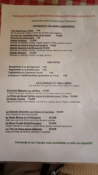 Menu / carte de Le Majestic-Chez Fernanda à Biarritz