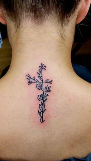 Explore watercolor flower tattoo ideas, creative tattoo ideas in Meridian, available at SK-Tattoo1