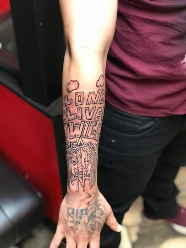 Explore religious tattoo sleeve ideas, creative tattoo ideas in Lexington, available at LexInk Tattoo