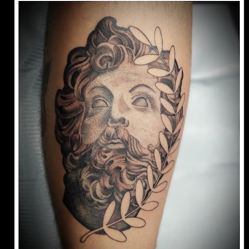 Explore mountain biking tattoo ideas, creative tattoo ideas in Easley, available at Peach Pit Tattoo