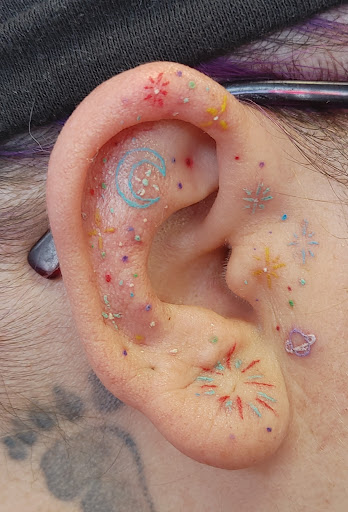 Explore lip tattoo ideas, creative tattoo ideas in Bloomington, available at Til Death Tattoo And Piercing Parlor