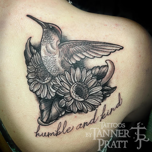 Explore halloween sleeve tattoo ideas, creative tattoo ideas in Oklahoma City, available at The Gem Tattoo