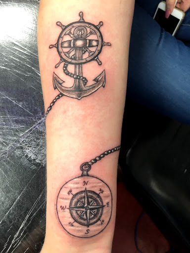 Explore tattoo ideas for travel, creative tattoo ideas in Charlottesville, available at Mystic Tattoo and Body Piercing