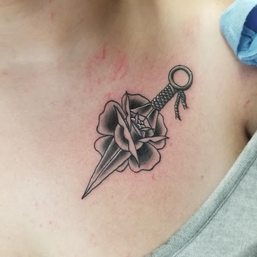 Explore religious cross tattoo ideas, creative tattoo ideas in Hudson Falls, available at ALTERED ADDICTION TATTOOS