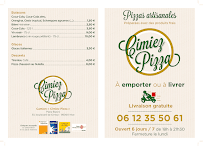 Menu / carte de Cimiez PIZZA à Nice