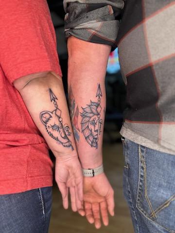 Explore stitch and angel tattoo ideas, creative tattoo ideas in Belgrade, available at The Loyal Sparrow Tattoo and Piercing