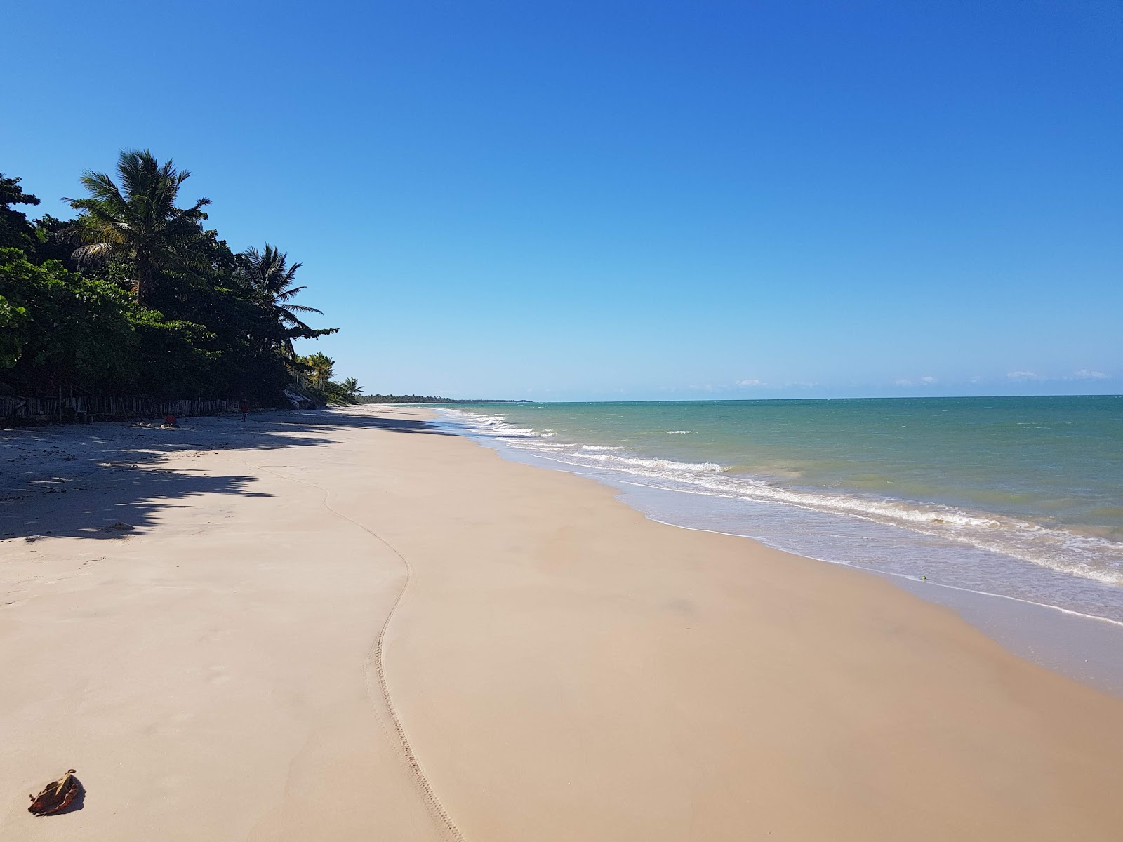 Foto de Praia de Corumbau com linha costeira longa e reta