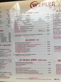 Restaurant Le Wepler à Paris - menu / carte