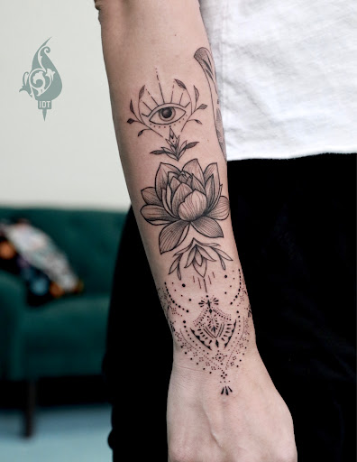 Explore mens forearm tattoo ideas, creative tattoo ideas in Long Beach, available at Inky Dreams Tattoo