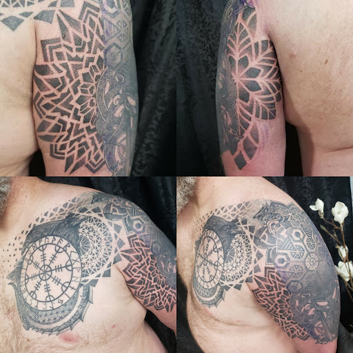 Explore pug tattoo ideas, creative tattoo ideas in Mebane, available at The Cardinal Skin Art & Gallery