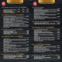 Carte du La Taverne - Restaurant Saint-Malo à Saint-Malo