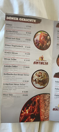 Antalya Döner & Pizza Haus à Grömitz menu