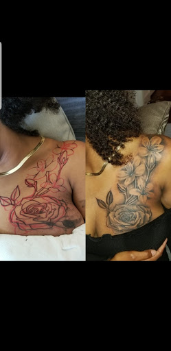 Explore tribal cover up tattoo ideas, creative tattoo ideas in Richmond, available at Captured Moment Tattoos