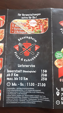 Pizzas à emporter Bönnigheim Pizza & Kebaphaus à Bönnigheim (la carte)