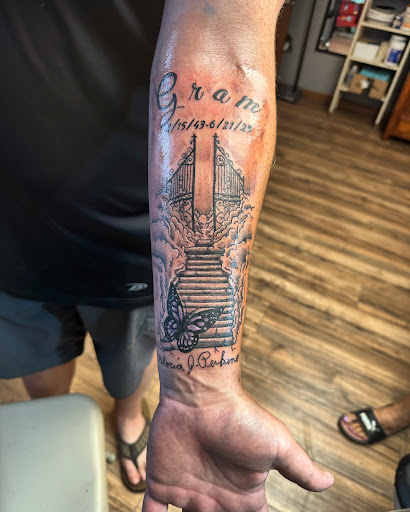 Explore tattoo sleeve black and grey ideas, creative tattoo ideas in Hudson Falls, available at ALTERED ADDICTION TATTOOS