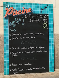 La Piscine à Nantes menu