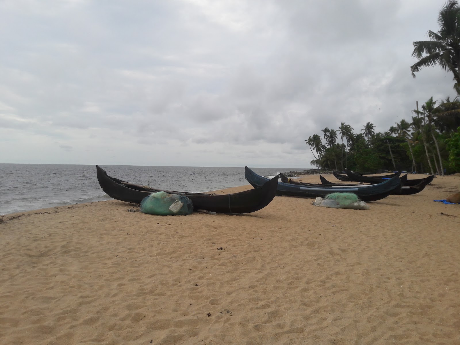Foto de Puthiya Beach com areia bege superfície