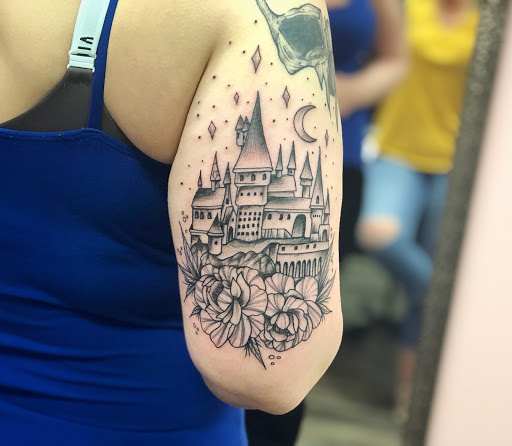 Explore cool tattoo sleeve ideas for guys, creative tattoo ideas in Batavia, available at The Pretty Pin-Up Tattoo Parlor