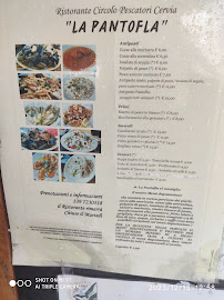 Ristorante La Pantofla Circolo Pescatori à Cervia menu