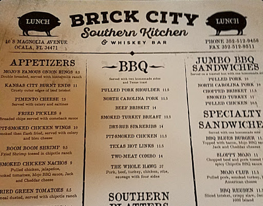 Barbecue Restaurant «Brick City Southern Kitchen & Whiskey Bar», reviews and photos, 10 SE Magnolia Exd, Ocala, FL 34471, USA