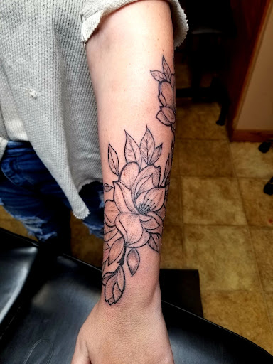 Explore mushu tattoo ideas, creative tattoo ideas in Conway, available at Primal Urge Tattoos