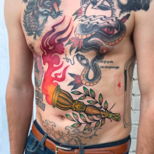 Explore floral tattoo cover up ideas, creative tattoo ideas in Kingsford, available at Deft Tattoo Studio