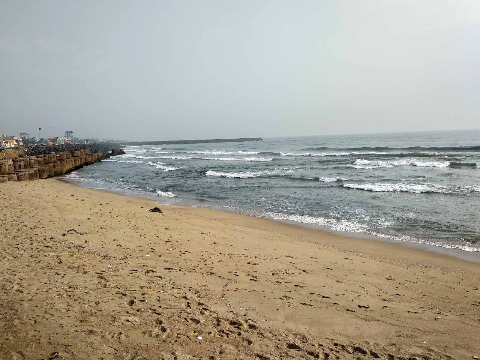 Φωτογραφία του Palagai Thotti Kuppam Beach με επίπεδο καθαριότητας πολύ καθαρό