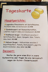 Menu / carte de Kartoffel Haus à Kalchreuth