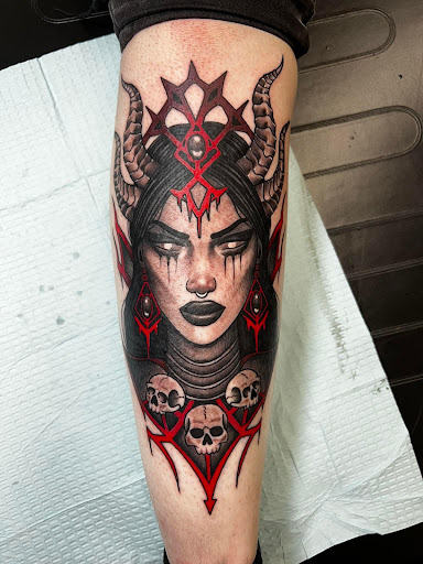 Explore back ear tattoo ideas, creative tattoo ideas in Daytona Beach, available at Studio 21 Tattoo & Piercings Daytona Beach