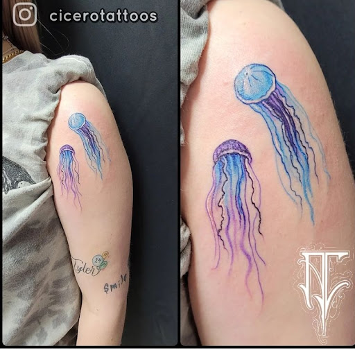 Explore honey tattoo ideas, creative tattoo ideas in Schaumburg, available at Atmosphere Tattoo Gallery - Schaumburg