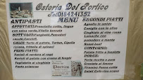 Carte du Osteria Del Portico à Castel Vittorio