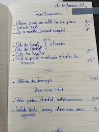 Côte à Côte à Calais menu